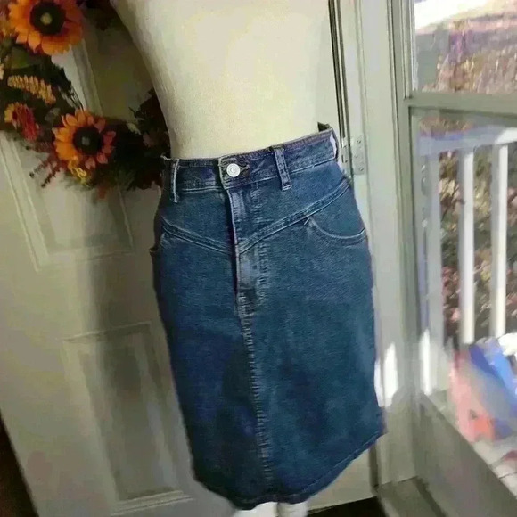 Jordache vintage jean skirt high waist size 25 - Picture 5 of 6